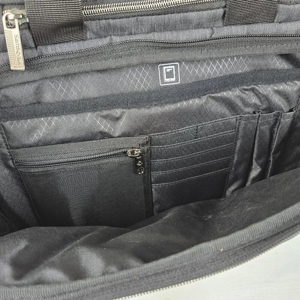 Samsonite Gray Computer Laptop Travel Bag Double Handles Detachable Strap